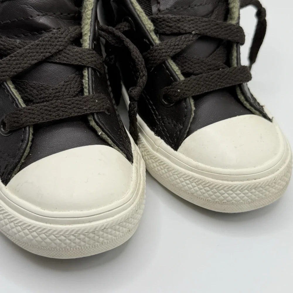 Converse All Star Toddler Size 6 Brown Fleece Lined High Top Sneakers Unisex